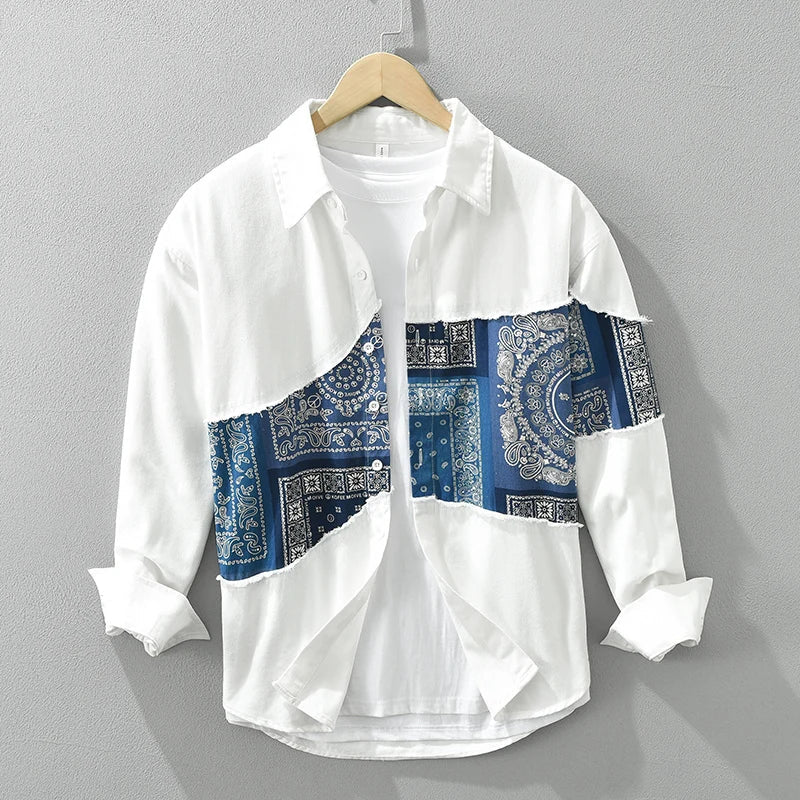 Levoire | Chemise À Motifs Decontractee Elegant Hommes