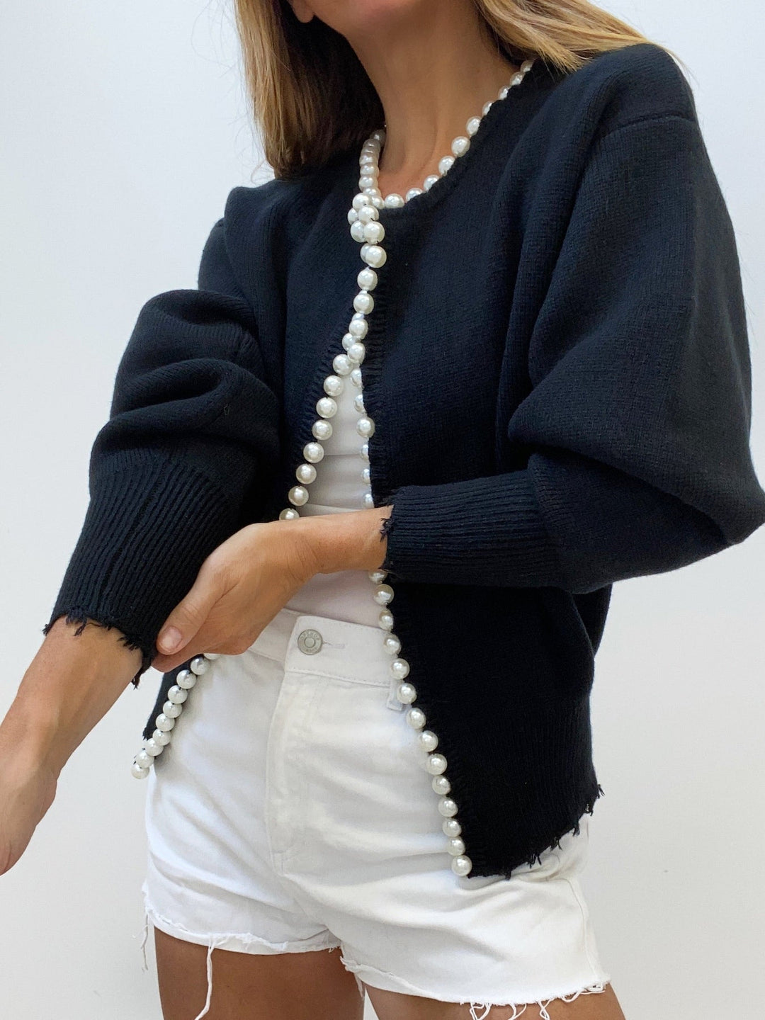 Levoire | Veste Grande Taille Coupe Légère Cardigan Mode Tricot Pour Femmes Noir