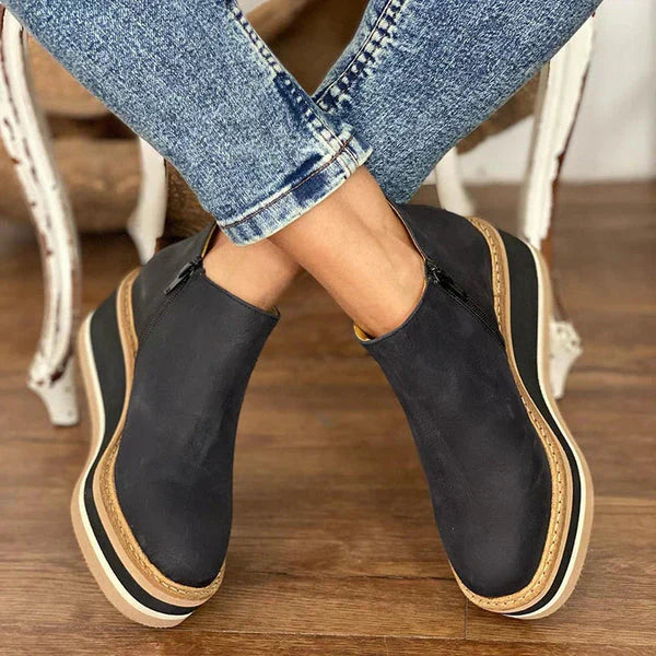 Levoire | Bottes en cuir luxueuses pour femmes Noir