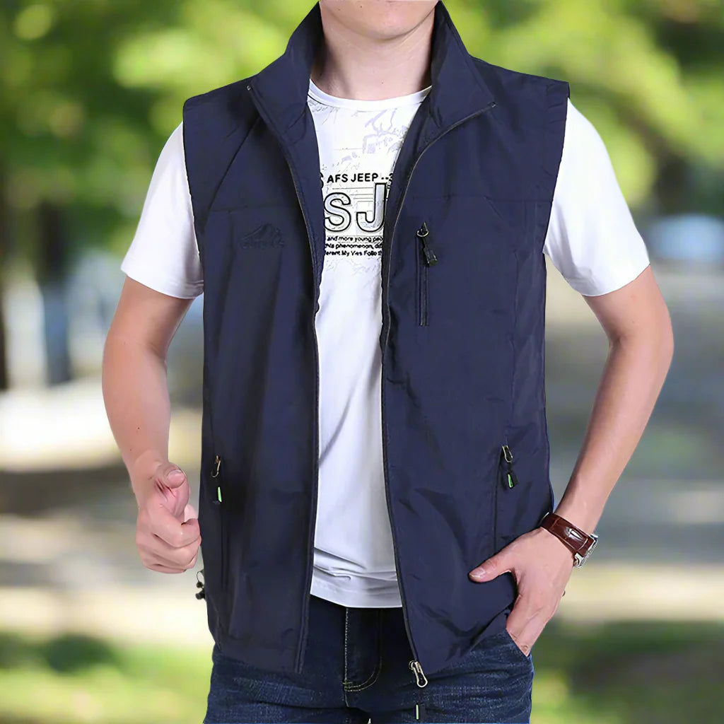 Levoire | Veste Multifonction Légère Avec Poches Pour Hommes Pour Une Utilisation En Extérieur Bleu marine