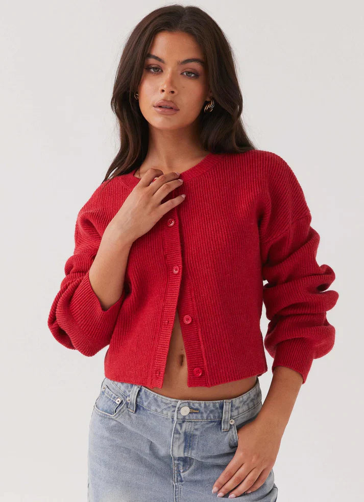 Levoire | Veste En Tricot Rouge