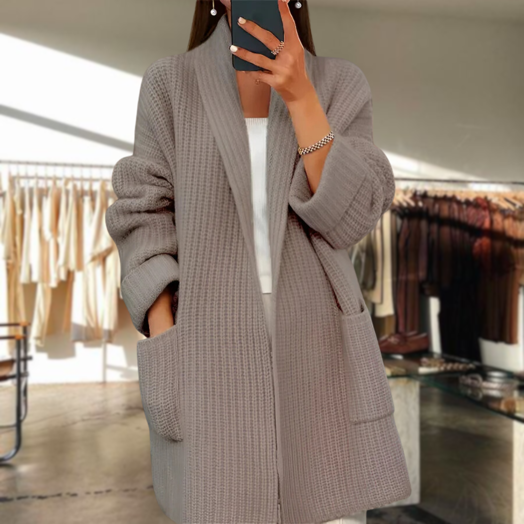 Levoire | Veste À Manches Longues En Tricot Avec Poches Gris foncé Une taille pour tous