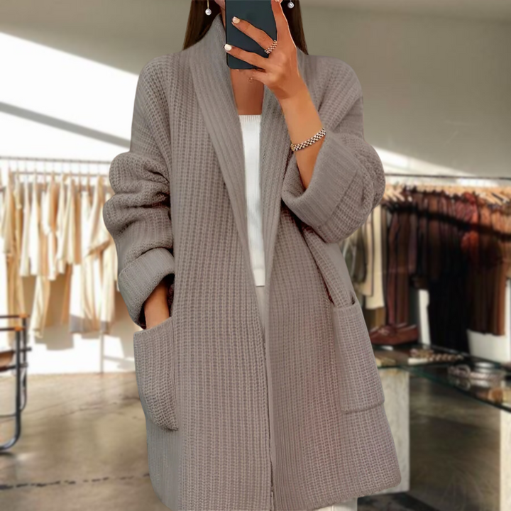 Levoire | Veste À Manches Longues En Tricot Avec Poches Gris foncé Une taille pour tous
