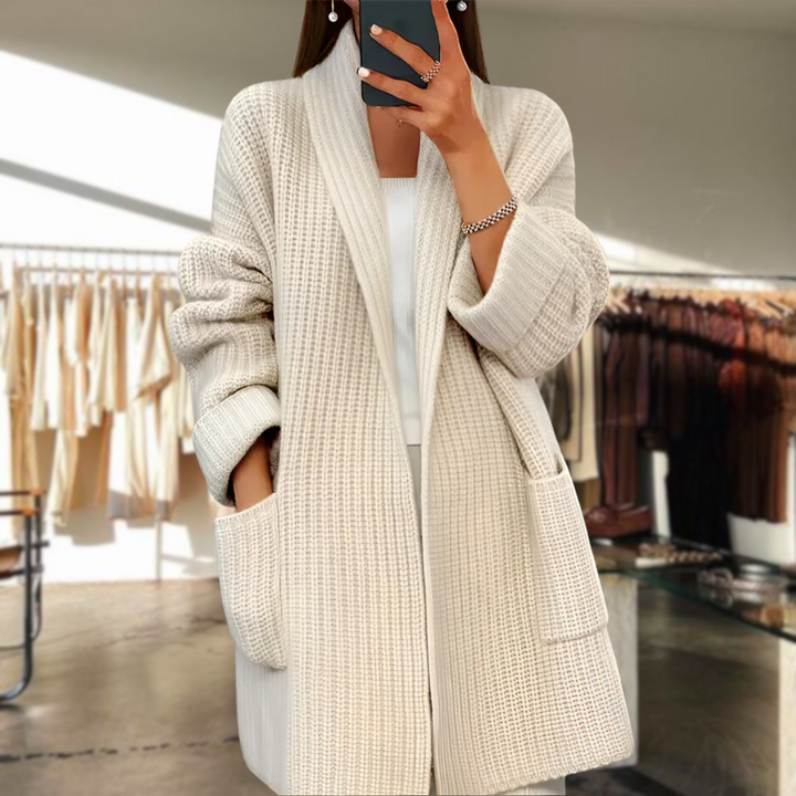 Levoire | Veste À Manches Longues En Tricot Avec Poches Beige Une taille pour tous