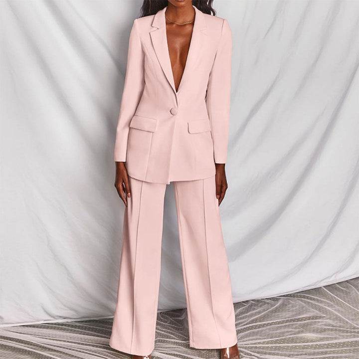 Levoire | Ensemble Chic Blazer et Pantalon Femme Rosa