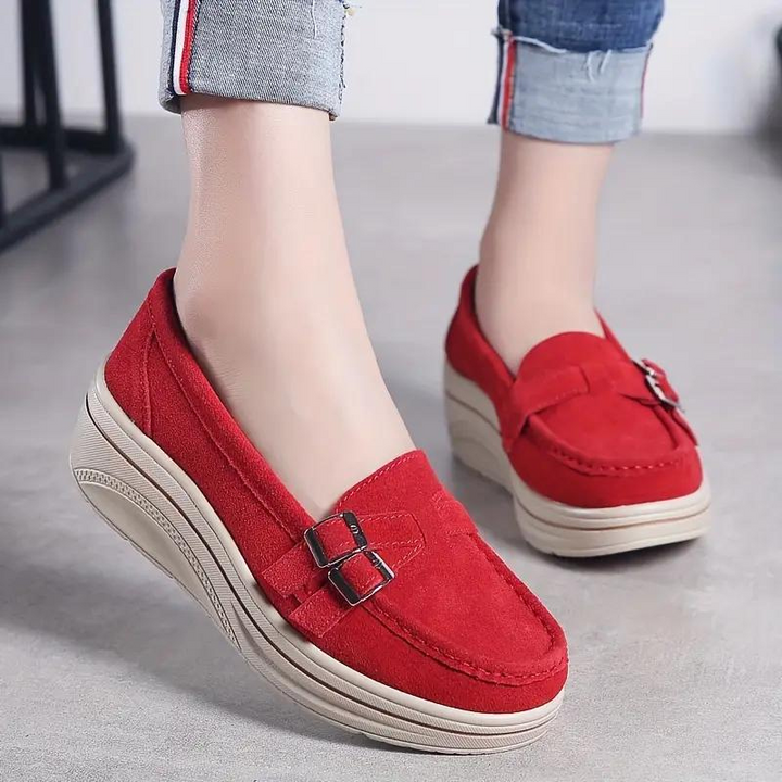 Levoire | Mocassins, Slip On, Boucle De Ceinture, Chaussures En Daim, Chaussures Pour Femmes
