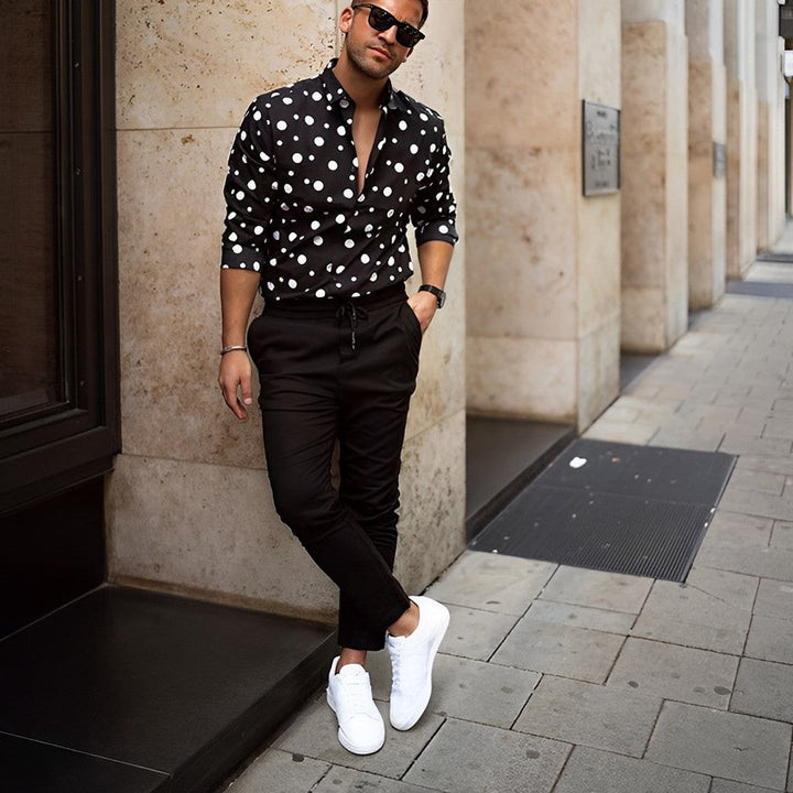Levoire | Punkt Chemise À Manches Longues Chemise Boutonnée Raccourcie Chemise Pour Hommes Noir