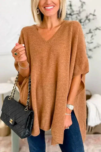 Levoire | Pull En Tricot À Manches Courtes Et Décolleté En V Pour Femmes