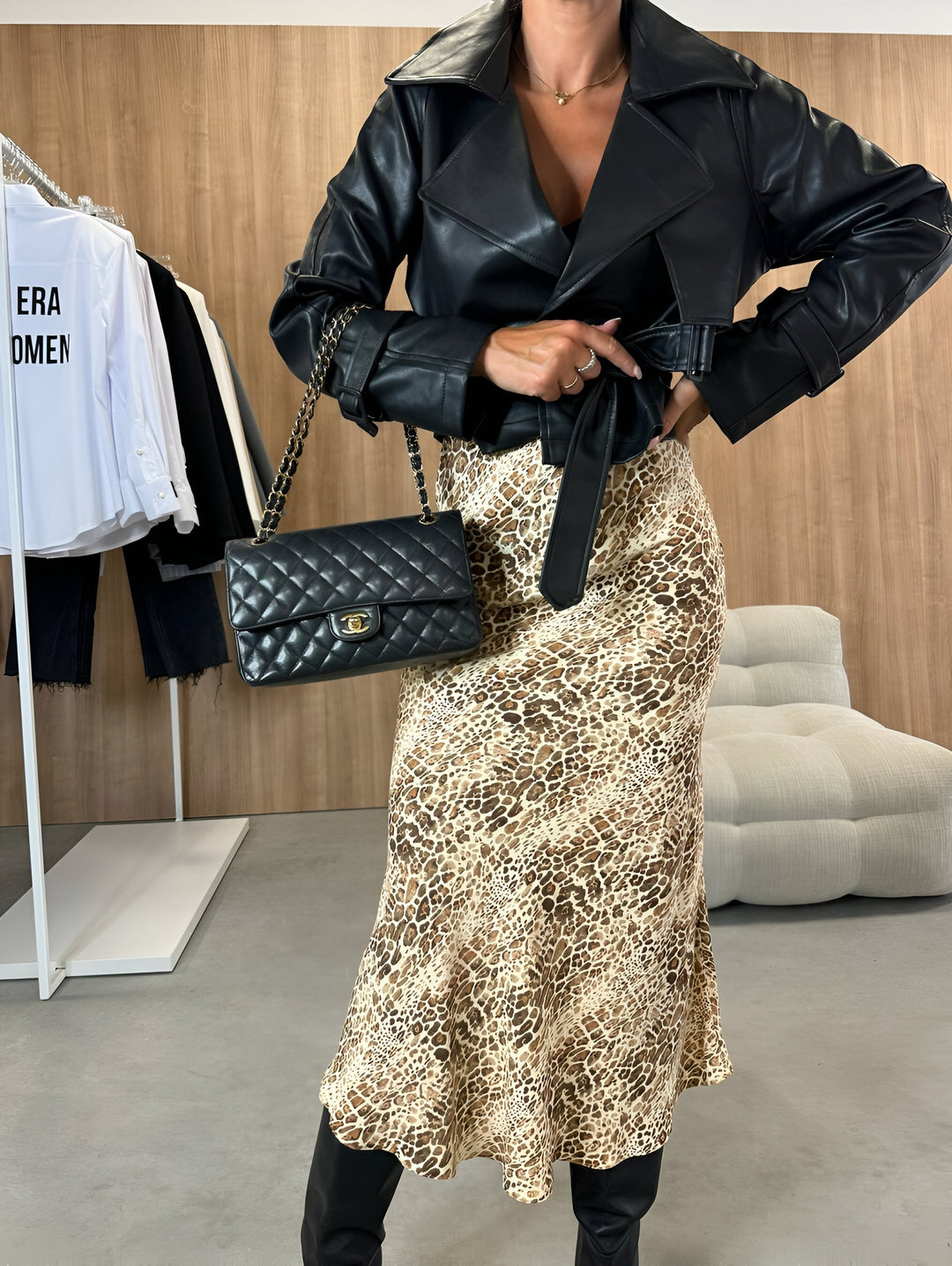 Levoire | Jupe Audacieuse Avec Motif Animal Et Taille Haute Pour Femmes