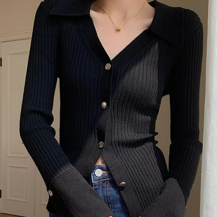 Levoire | Style Uni Veste Tricotée