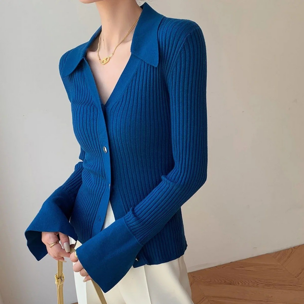 Levoire | Style Uni Veste Tricotée