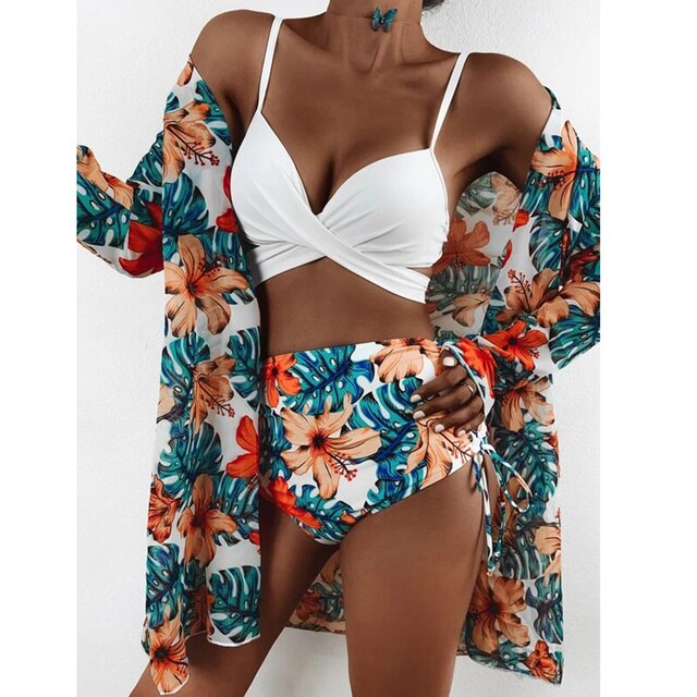 Levoire | Maillots De Bain À Motifs Floraux Bleu