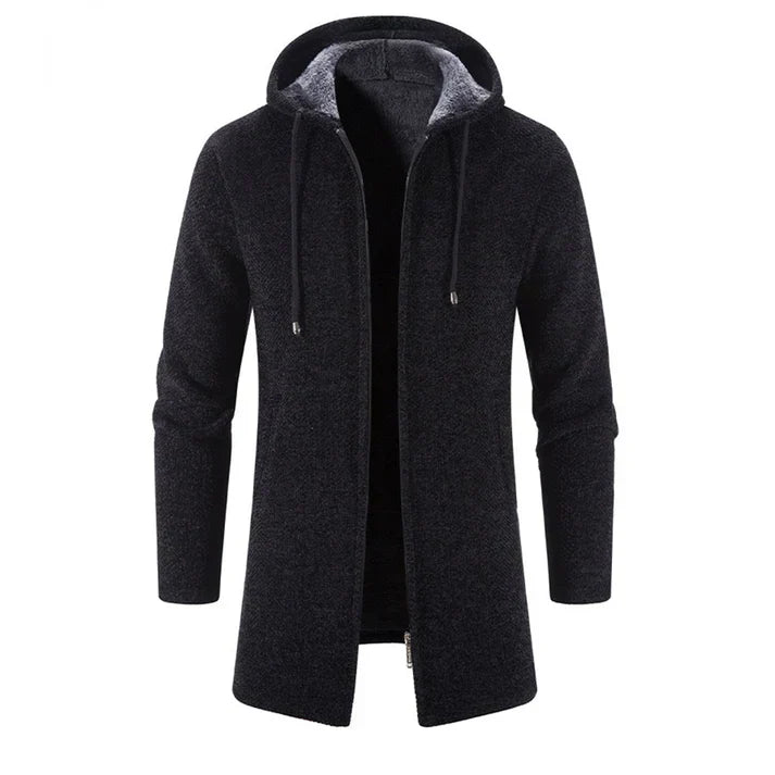 Levoire | Manteau Chaud Pour Hommes Avec Capuche Noir