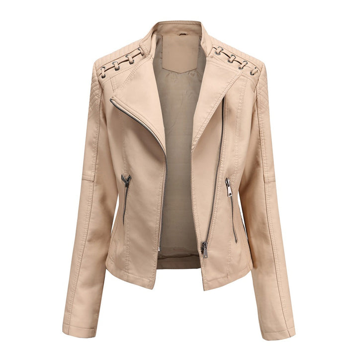 Levoire | Veste En Cuir Pour Femmes Khaki