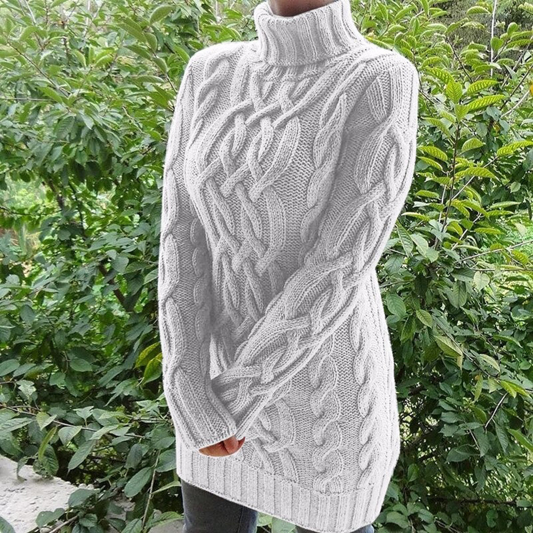 Levoire | Modèle de tricot à câble à manches longues Pylväsneule Blanc