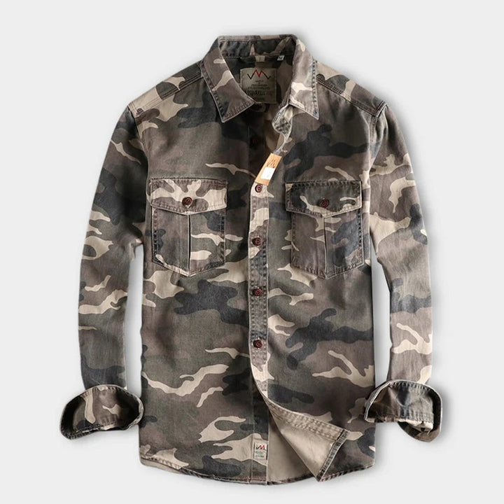 Levoire | T-Shirt D'Été Pour Hommes Vert kaki camouflage