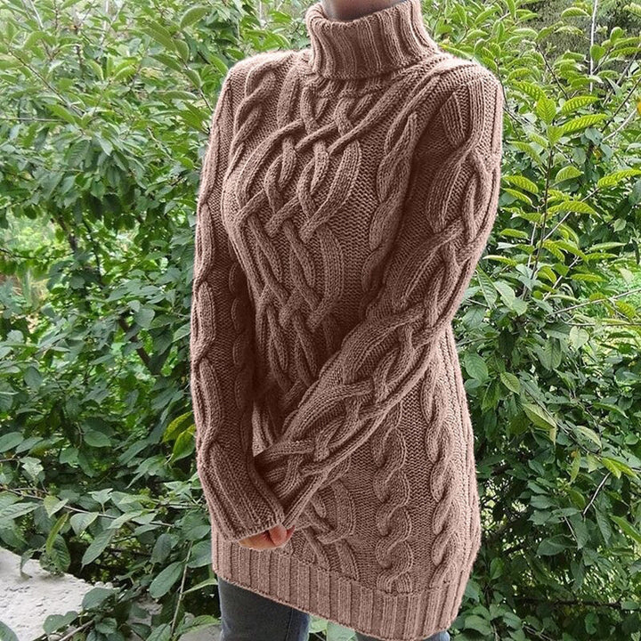 Levoire | Modèle de tricot à câble à manches longues Pylväsneule Braun