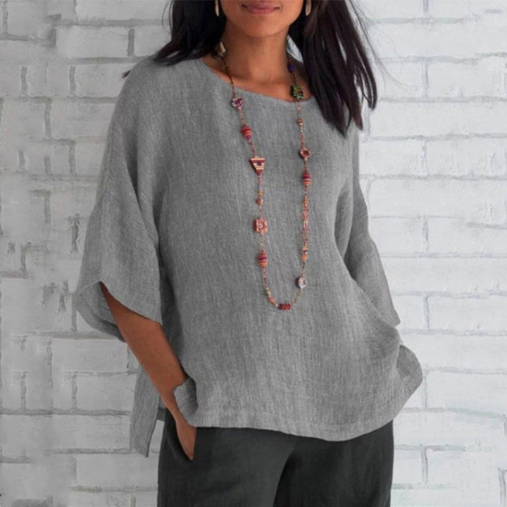 Levoire | Haut En Lin Léger Au Look Décontracté Gris