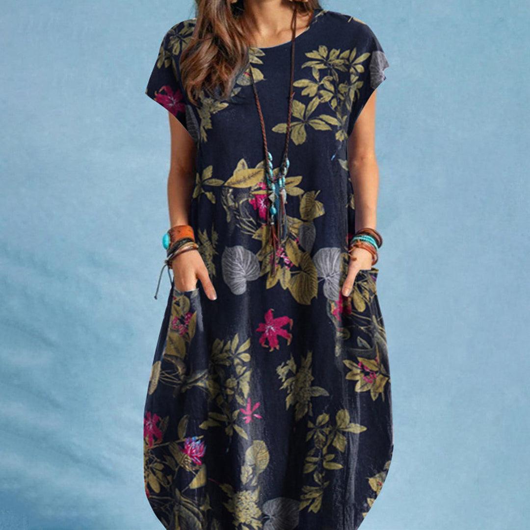 Levoire | Robe À Fleurs Avec Poches Pour Femmes