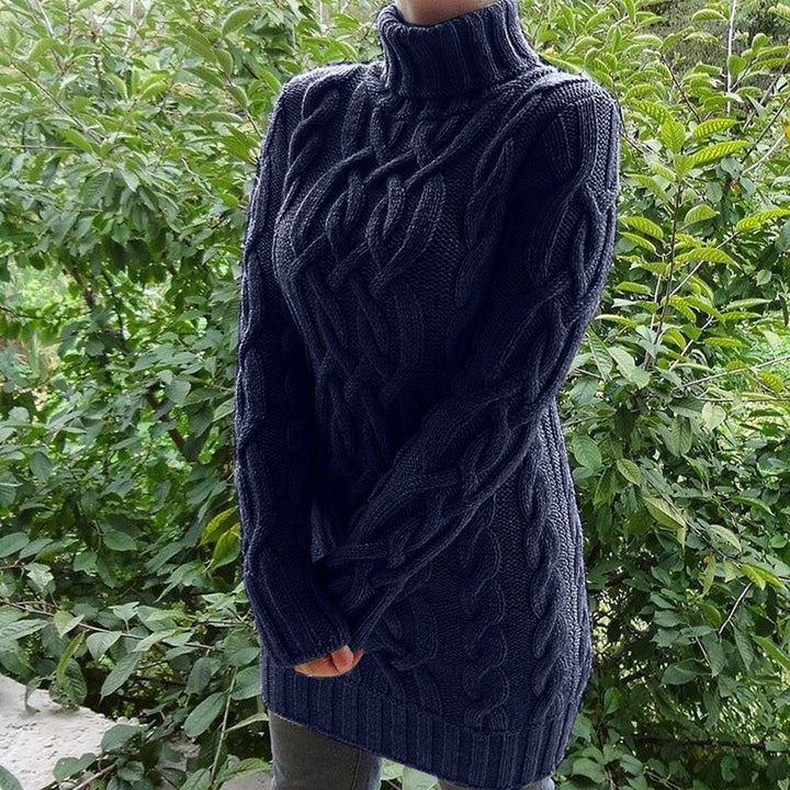 Levoire | Modèle de tricot à câble à manches longues Pylväsneule Gris de mer