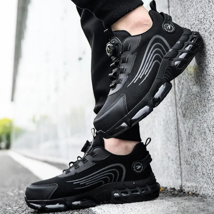 Levoire | Chaussures De Sécurité Suspendues Avec Semelle 3D Et Verrouillage Rotatif Pour Hommes Noir