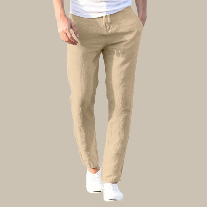 Levoire | Pantalons En Lin Pour Hommes Au Look Détendu beige