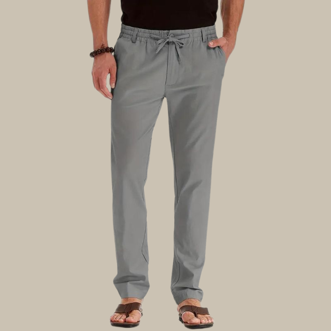 Levoire | Pantalons D'Été Confortables Avec Une Taille Élastique Et Une Coupe Ample gris