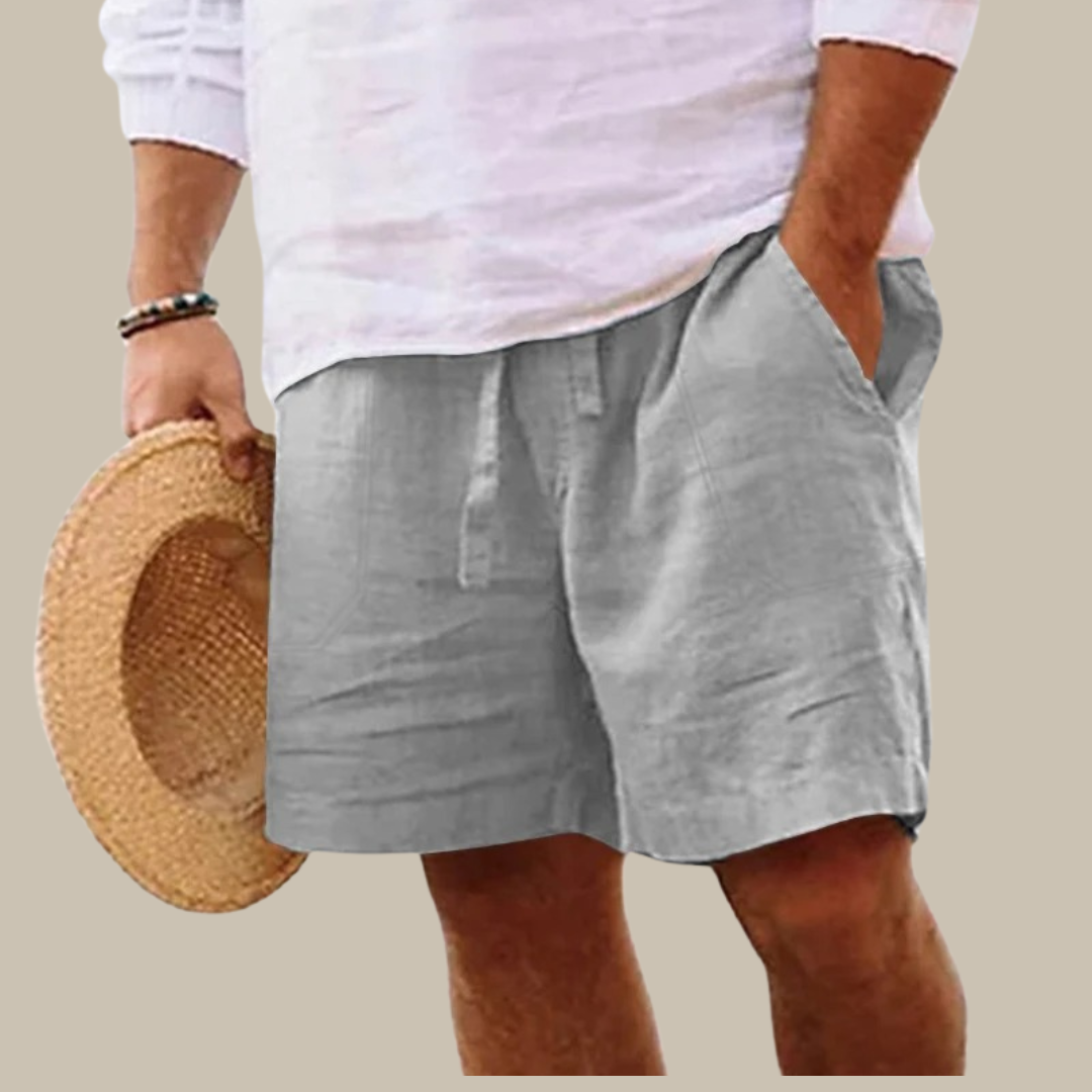 Levoire | Pantalons En Lin Élégants Pour Hommes gris.pâle