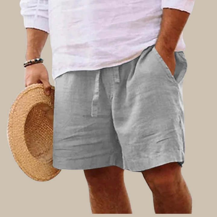 Levoire | Pantalons En Lin Élégants Pour Hommes gris.pâle