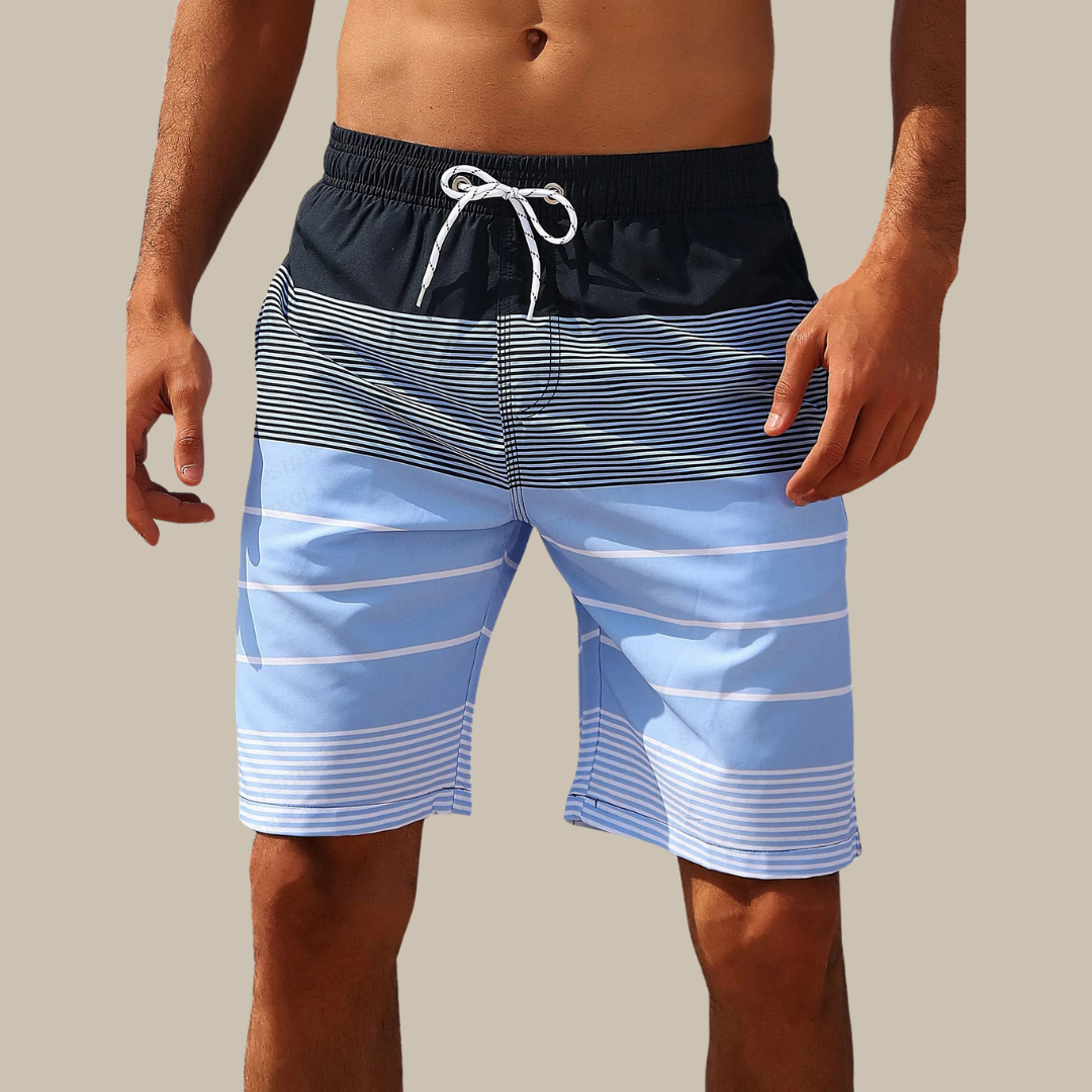 Levoire | Séchage Rapide Colorblock Maillots De Bain Hommes bleu clair