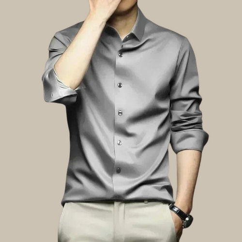 Levoire | Chemise En Soie Luxe Pour Hommes Dans Un Style Décontracté