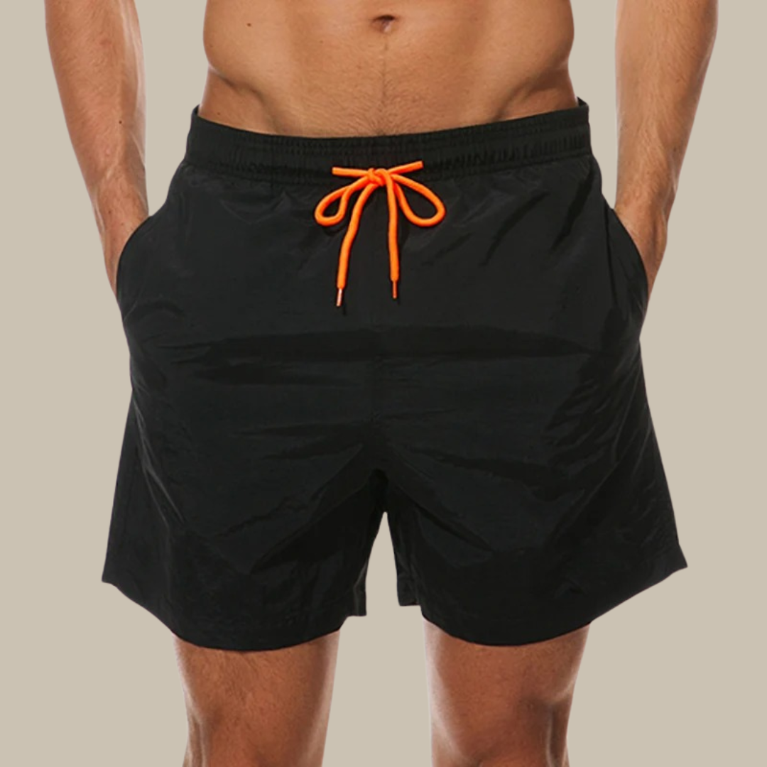 Levoire | Short De Bain Décontracté Pour Hommes À Séchage Rapide, Avec De L'Élasticité noir