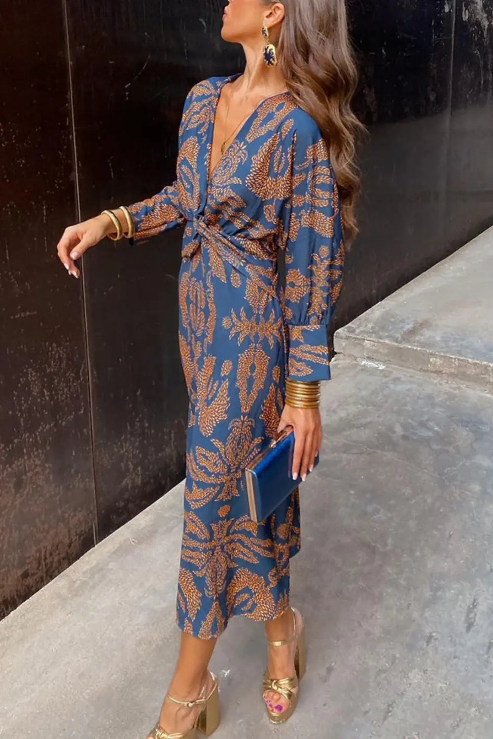 Levoire | Robe Décolletée En V Pour Femmes Bleu