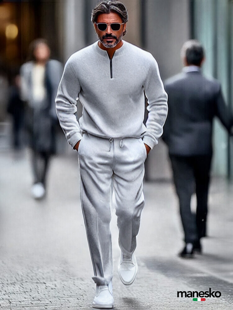 Levoire | Ensemble De Sport Avec Zip Quart Gris