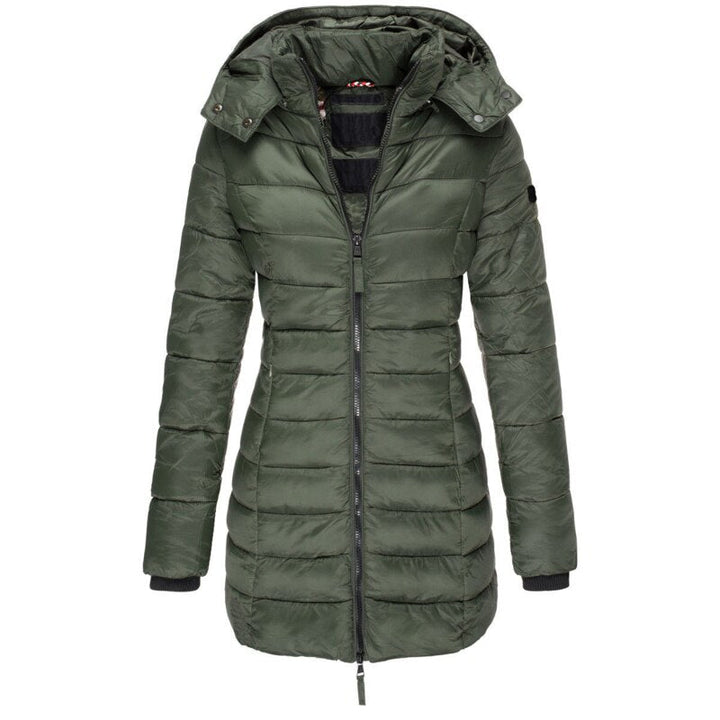 Levoire | Doudoune hiver doublée pour femmes avec capuche Vert