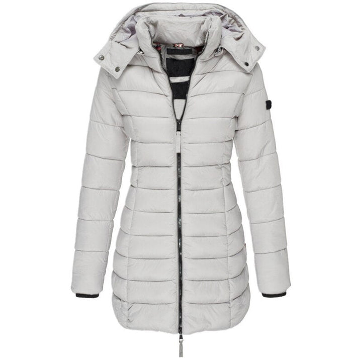 Levoire | Doudoune hiver doublée pour femmes avec capuche Gris