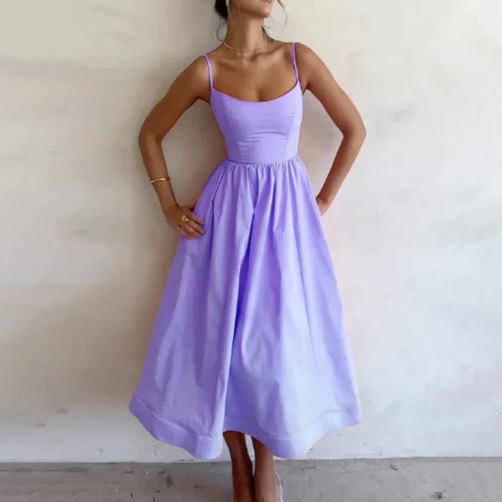 Levoire | Robe midi d'été élégante Pourpre