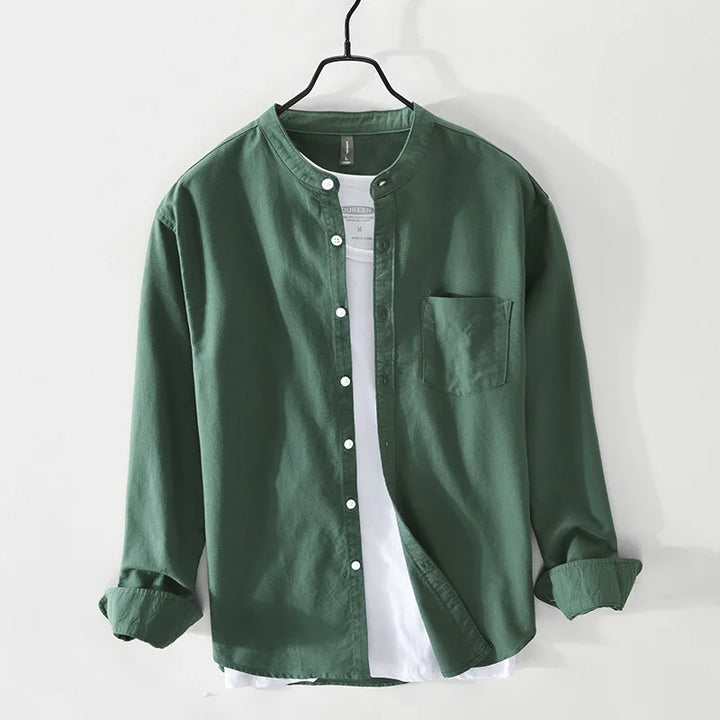 Levoire | Chemise En Coton Elegant Hommes Vert
