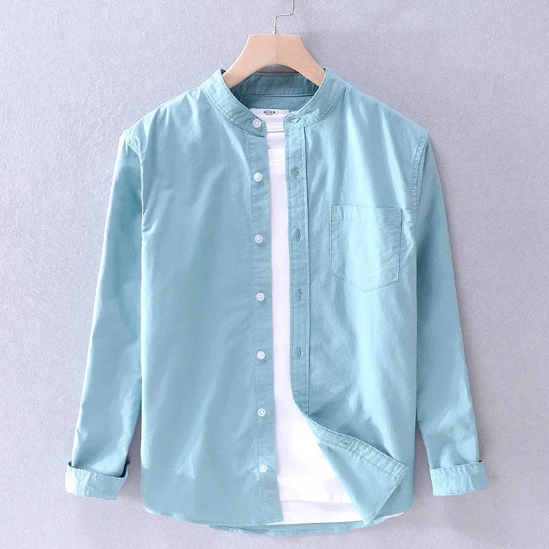 Levoire | Chemise En Coton Elegant Hommes Bleu