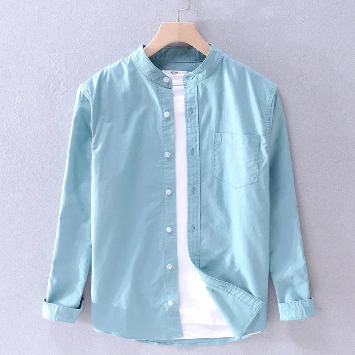 Levoire | Chemise En Coton Elegant Hommes Bleu
