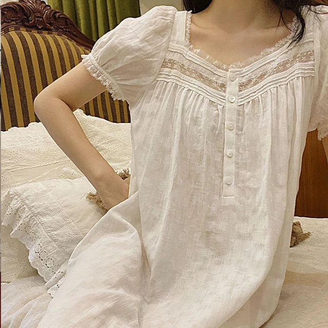 Levoire | Viktoriana Robe De Nuit Blanc