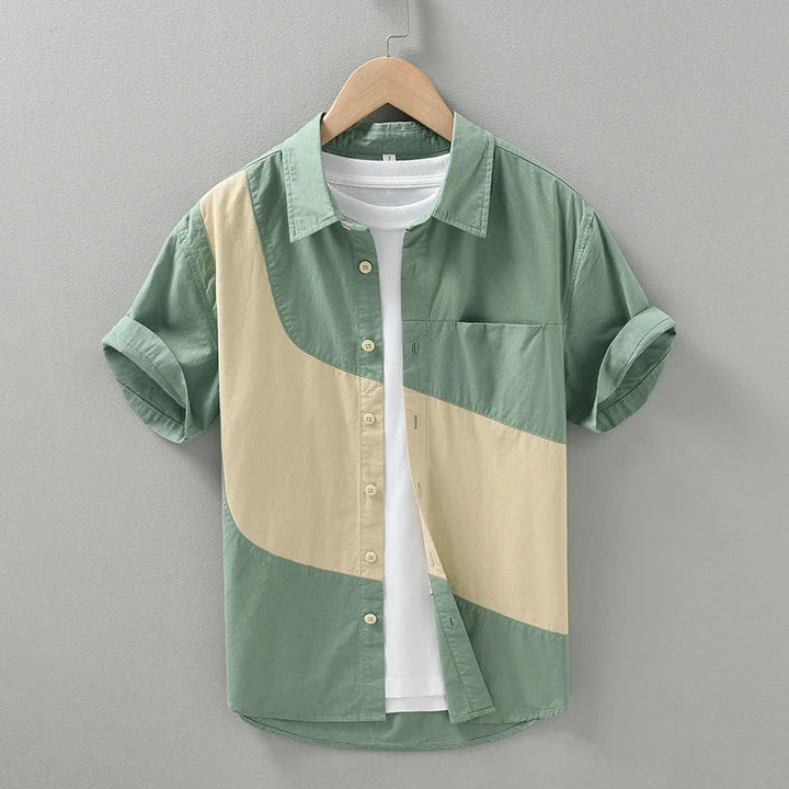 Levoire | Chemise À Carreaux Decontractee Confortable Hommes Vert