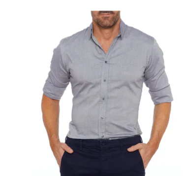 Levoire | Chemise Élégante À Coupe Slim Grau