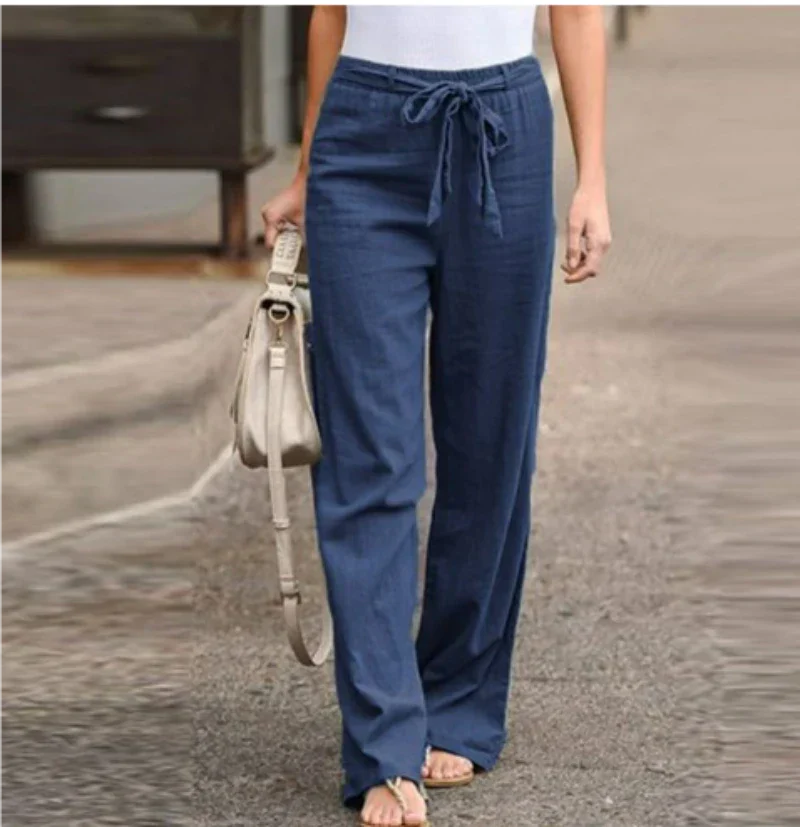 Levoire | Pantalon Décontracté Haut De Gamme Pour Femme Bleu
