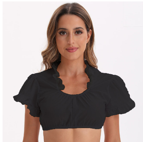 Levoire | Élégante Dirndlbluse Pour Femmes Noir 1