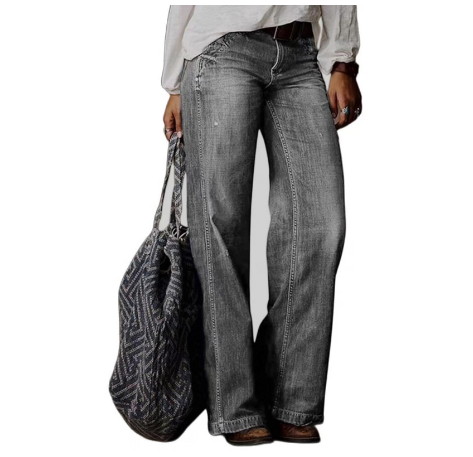 Levoire | Jeans Pour Femmes Taille Haute Gris clair