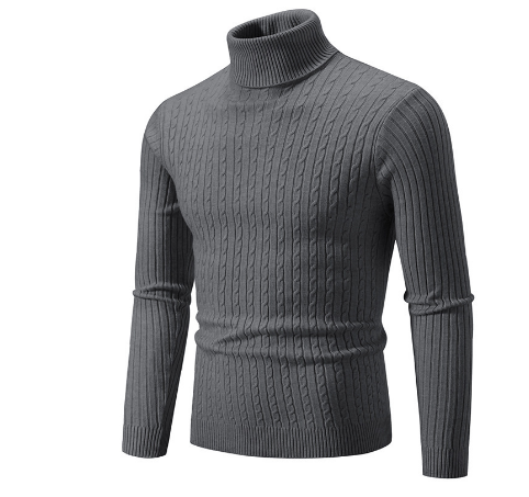 Levoire | Pull Col Roulé Pour Homme | Hiver Gris Foncé