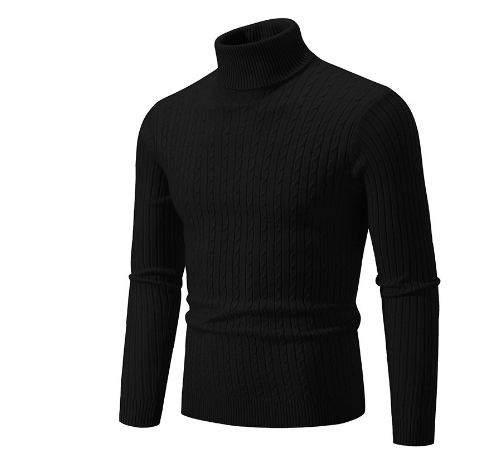 Levoire | Pull Col Roulé Pour Homme | Hiver Noir