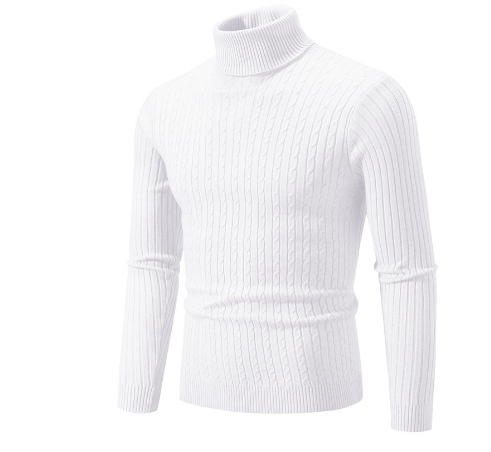Levoire | Pull Col Roulé Pour Homme | Hiver Blanc