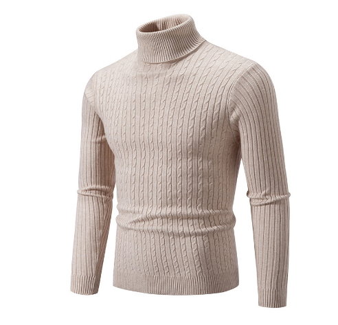 Levoire | Pull Col Roulé Pour Homme | Hiver Khaki